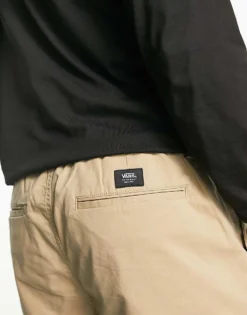 Vans Range Relaxed Elastic Shorts In Beige Tan For Men Khaki -Kidivita Store 206077706 4