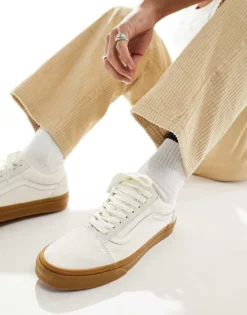 Vans Old Skool Gum Sole Trainers In Off White For Men -Kidivita Store 206119888 1 white 1