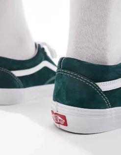 Vans Old Skool Trainers In Deep Blue And White For Unisex (pig Suede) Darkest Spruc -Kidivita Store 206120765 3