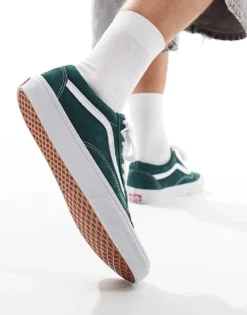 Vans Old Skool Trainers In Deep Blue And White For Unisex (pig Suede) Darkest Spruc -Kidivita Store 206120765 4