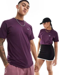 Vans Left Chest Logo T-shirt In Purple For Unisex -Kidivita Store 206148336 1 purple 1