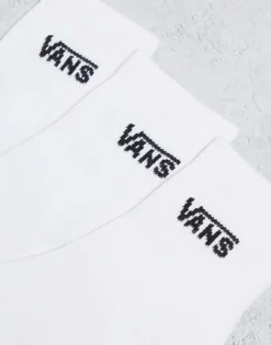 Vans Classic Half Crew 3 Pack Socks In White For Unisex -Kidivita Store 206217027 4