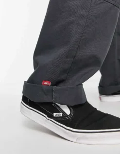 Vans Authentic Double Knee Chino Trousers In Grey For Men -Kidivita Store 206367109 3