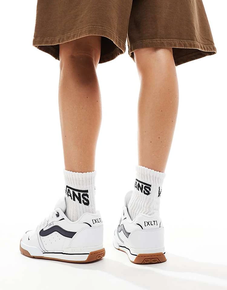 Vans Rowley XLT Chunky Trainers In White And Navy With Gum Sole Detail For Unisex 2 Vans Rowley XLT Chunky Trainers In White And Navy With Gum Sole Detail For Unisex - Image 2