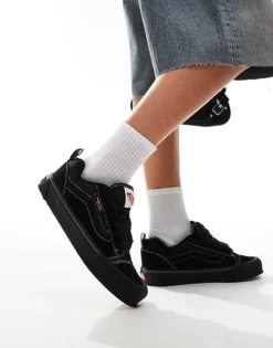 Vans Knu Skool Chunky Cordura Mix Trainers In Triple Black For Unisex 11 Vans Knu Skool Chunky Cordura Mix Trainers In Triple Black For Unisex -Kidivita Store 206558051 1 black 1