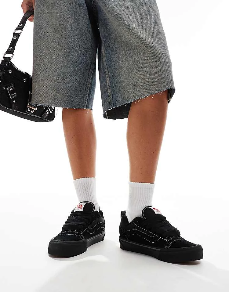 Vans Knu Skool Chunky Cordura Mix Trainers In Triple Black For Unisex 3 Vans Knu Skool Chunky Cordura Mix Trainers In Triple Black For Unisex - Image 3