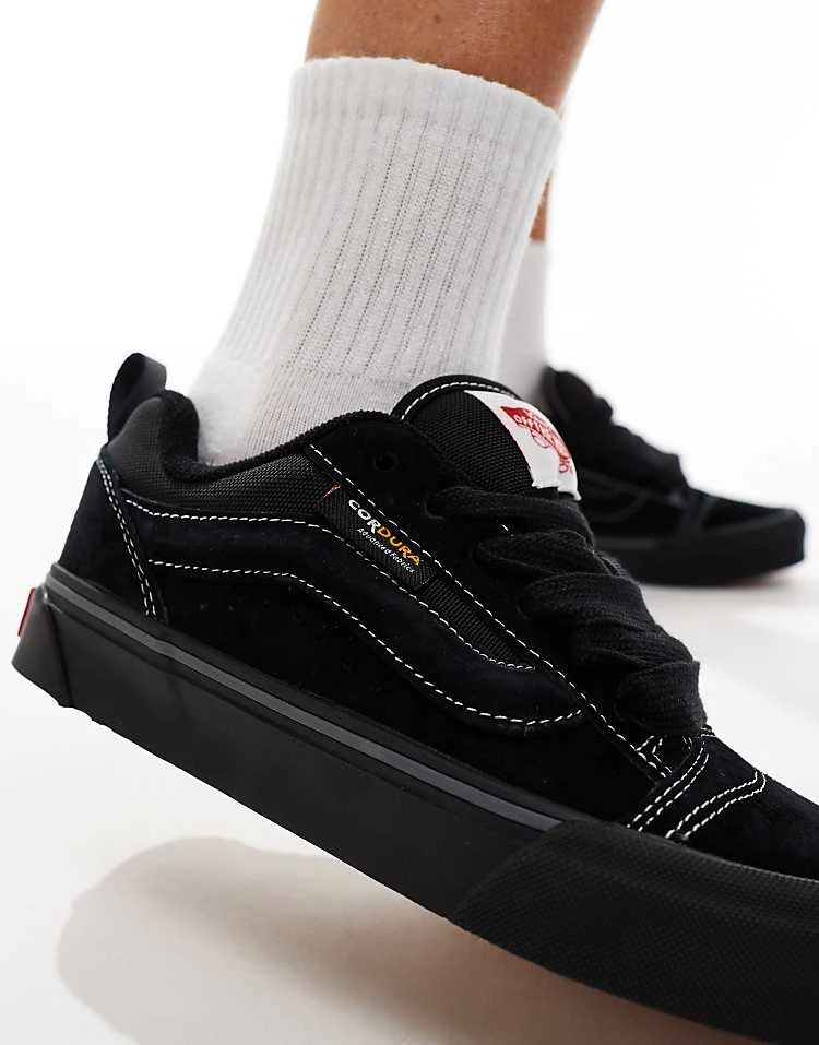 Vans Knu Skool Chunky Cordura Mix Trainers In Triple Black For Unisex 4 Vans Knu Skool Chunky Cordura Mix Trainers In Triple Black For Unisex - Image 4