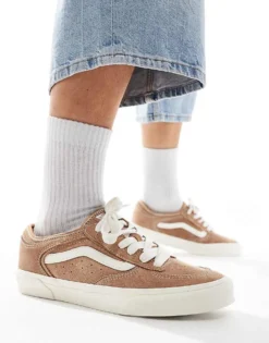 Vans Rowley Trainers In Tan And Off White For Unisex -Kidivita Store 206558091 3