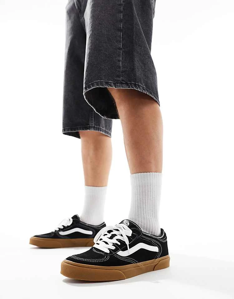 Vans Rowley Trainers In Black And White With Gum Sole For Unisex 6 Vans Rowley Trainers In Black And White With Gum Sole For Unisex - Image 6