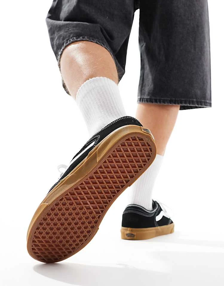Vans Rowley Trainers In Black And White With Gum Sole For Unisex 3 Vans Rowley Trainers In Black And White With Gum Sole For Unisex - Image 3