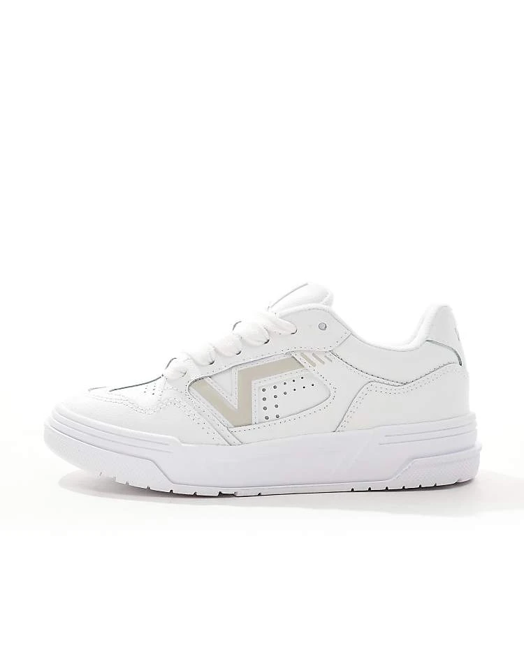 Vans Upland Chunky Leather Trainers In White And Beige For Unisex Cream 2 Vans Upland Chunky Leather Trainers In White And Beige For Unisex Cream - Image 2