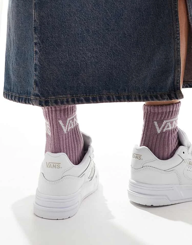 Vans Upland Chunky Leather Trainers In White And Beige For Unisex Cream 3 Vans Upland Chunky Leather Trainers In White And Beige For Unisex Cream - Image 3