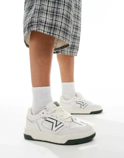 Vans Upland Chunky Leather Trainers In White And Dark Green For Unisex Mid Green -Kidivita Store 206558231 1 midgreen 1