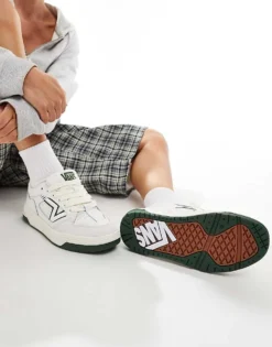 Vans Upland Chunky Leather Trainers In White And Dark Green For Unisex Mid Green -Kidivita Store 206558231 4