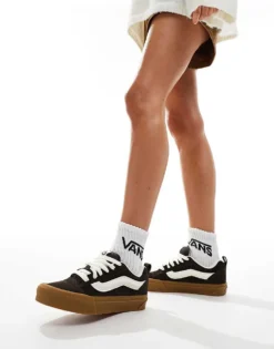 Vans Knu Skool Chunky Trainers In Brown With Gum Sole For Unisex