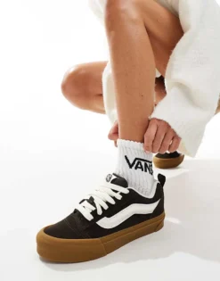 Vans Knu Skool Chunky Trainers In Brown With Gum Sole For Unisex -Kidivita Store 206558273 3