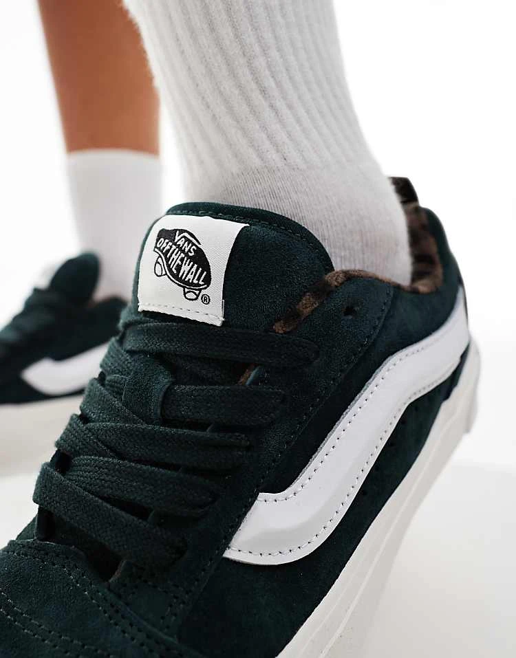 Vans Knu Skool Chunky Suede Trainers In Dark Green For Unisex 5 Vans Knu Skool Chunky Suede Trainers In Dark Green For Unisex - Image 5