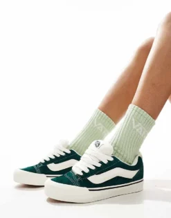 Vans Knu Skool Chunky Suede Trainers In Dark Green For Unisex Mid Green -Kidivita Store 206558351 5