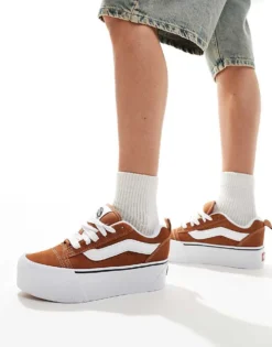 Vans Knu Stack Chunky Platform Trainers In Dark Orange And White For Unisex 10 Vans Knu Stack Chunky Platform Trainers In Dark Orange And White For Unisex -Kidivita Store 206558391 5