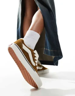 Vans Knu Skool Chunky Suede Trainers In Light Brown For Unisex 9 Vans Knu Skool Chunky Suede Trainers In Light Brown For Unisex -Kidivita Store 206558431 4