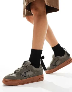 Vans Upland Chunky Suede Trainers In Dark Grey With Gum Sole For Unisex -Kidivita Store 206558451 3