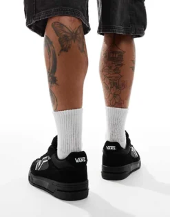 Vans Upland Chunky Suede Trainers In Black With White Detailing For Unisex -Kidivita Store 206558511 3