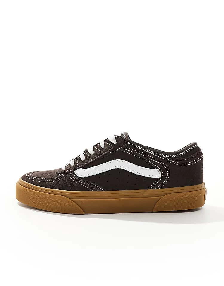 Vans Rowley Trainers In Dark Brown And White With Gum Sole For Unisex 2 Vans Rowley Trainers In Dark Brown And White With Gum Sole For Unisex - Image 2
