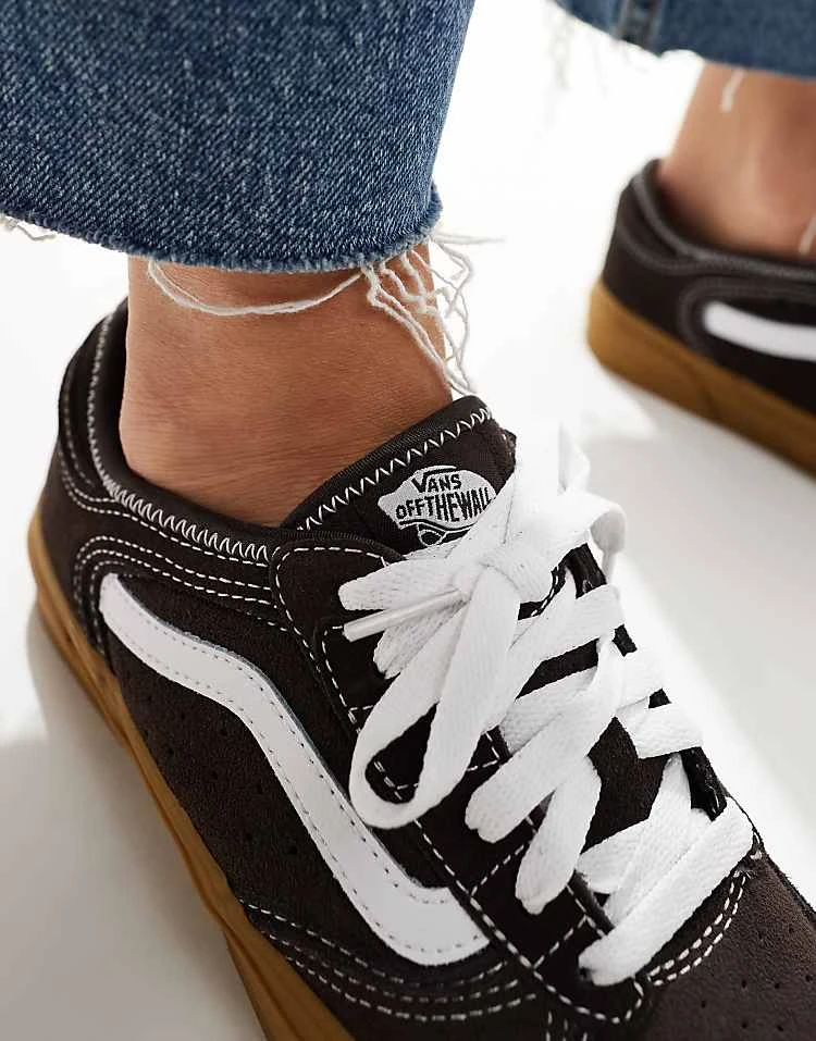Vans Rowley Trainers In Dark Brown And White With Gum Sole For Unisex 3 Vans Rowley Trainers In Dark Brown And White With Gum Sole For Unisex - Image 3
