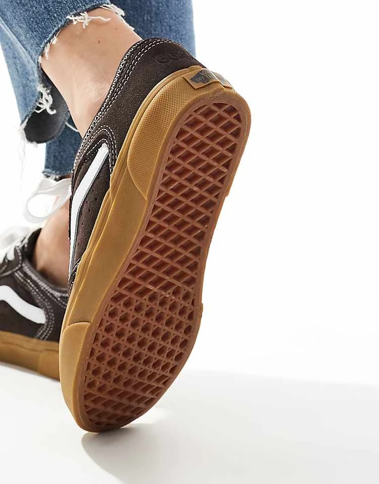 Vans Rowley Trainers In Dark Brown And White With Gum Sole For Unisex 4 Vans Rowley Trainers In Dark Brown And White With Gum Sole For Unisex - Image 4
