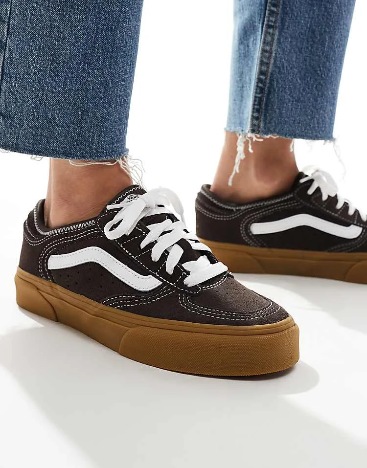 Vans Rowley Trainers In Dark Brown And White With Gum Sole For Unisex 5 Vans Rowley Trainers In Dark Brown And White With Gum Sole For Unisex - Image 5
