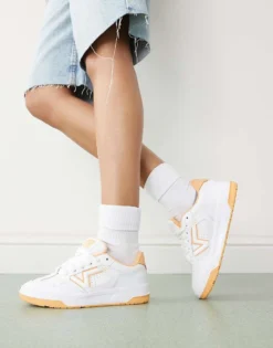 Vans Upland Chunky Leather Trainers In White And Orange For Unisex -Kidivita Store 206558671 1 orange 1