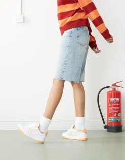 Vans Upland Chunky Leather Trainers In White And Orange For Unisex -Kidivita Store 206558671 5