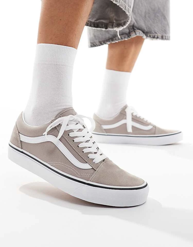 Vans Old Skool Trainers In Light Grey For Unisex 5 Vans Old Skool Trainers In Light Grey For Unisex - Image 5