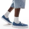 Vans Authentic Trainers In Blue And White For Men Navy