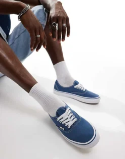 Vans Authentic Trainers In Blue And White For Men Navy -Kidivita Store 206559127 5