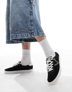 Vans Sport Low Trainers In Dark Grey And Green For Men Mid Green