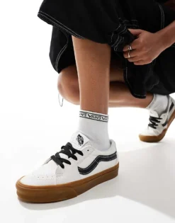 Vans Sk8-low Trainers In Grey And Black With Gum Sole For Unisex