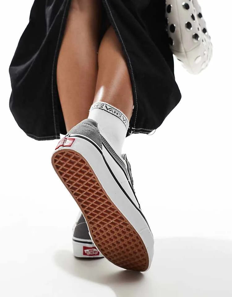 Vans Sk8-low Two Tone Trainers Pewter And White For Unisex Grey 2 Vans Sk8-low Two Tone Trainers Pewter And White For Unisex Grey - Image 2