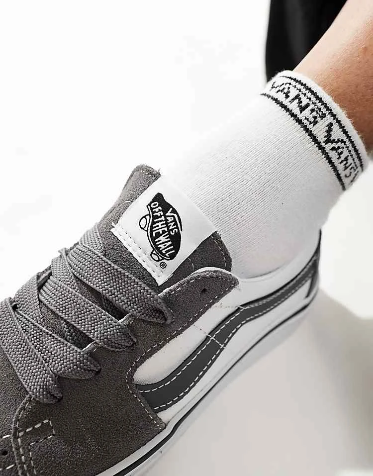 Vans Sk8-low Two Tone Trainers Pewter And White For Unisex Grey 4 Vans Sk8-low Two Tone Trainers Pewter And White For Unisex Grey - Image 4