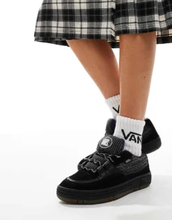 Vans Speed Chunky Trainers In Triple Black For Unisex