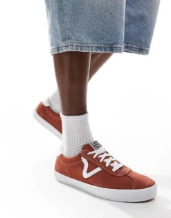 Vans Sport Low Trainers In Burnt Orange And White For Men -Kidivita Store 206559368 1 orange 1