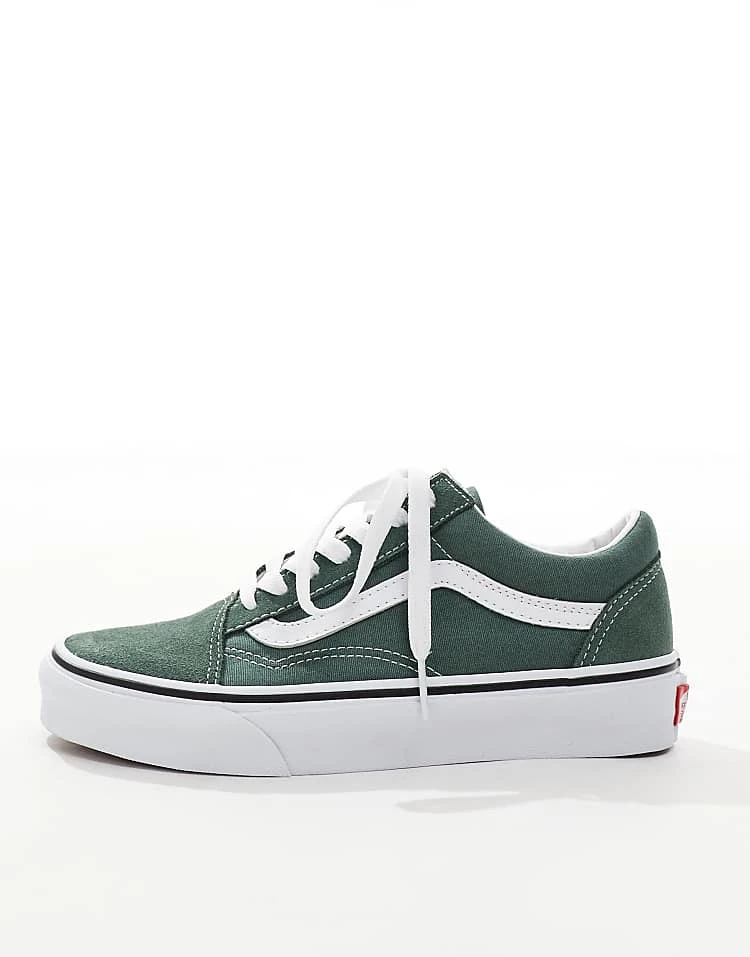 Vans Old Skool Trainers In Mid Green For Unisex 5 Vans Old Skool Trainers In Mid Green For Unisex - Image 5