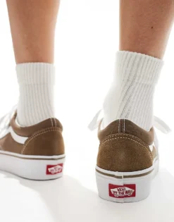 Vans Old Skool Platform Trainers In Mid Brown For Unisex -Kidivita Store 206559529 4