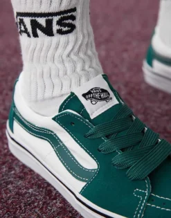 Vans Sk8-low Two Tone Trainers In Dark Green And White For Unisex Mid Green 9 Vans Sk8-low Two Tone Trainers In Dark Green And White For Unisex Mid Green -Kidivita Store 206559672 4