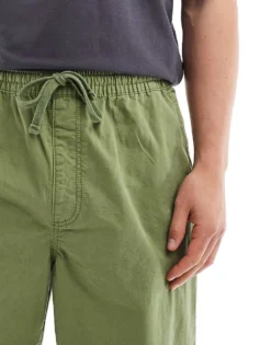 Vans Range Baggy Elastic Waist Trousers In Olive Green For Men Loden Green -Kidivita Store 206730568 4
