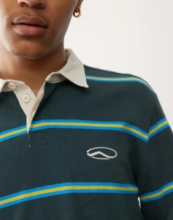 Vans Gatewood Long Sleeve Striped Rugby Shirt In Green For Men Green Gables -Kidivita Store 206730653 3