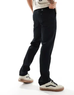 Vans Authentic Relaxed Chino Slim Fit Trousers In Black For Men -Kidivita Store 206730702 3