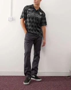 Vans Authentic Relaxed Chino Slim Fit Trousers In Charcoal For Men Asphalt -Kidivita Store 206730715 1 asphalt 1