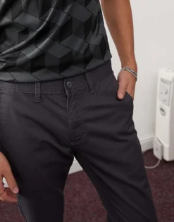 Vans Authentic Relaxed Chino Slim Fit Trousers In Charcoal For Men Asphalt -Kidivita Store 206730715 2