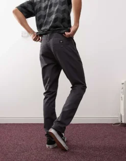 Vans Authentic Relaxed Chino Slim Fit Trousers In Charcoal For Men Asphalt -Kidivita Store 206730715 4